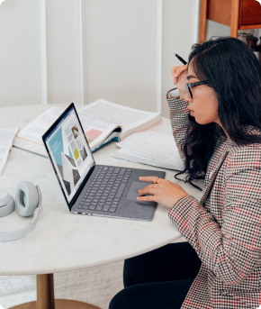 Creative workspace with editing tools
